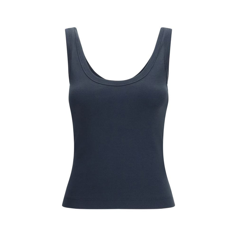 Brunello Cucinelli Blue Cotton T-Shirt for Women