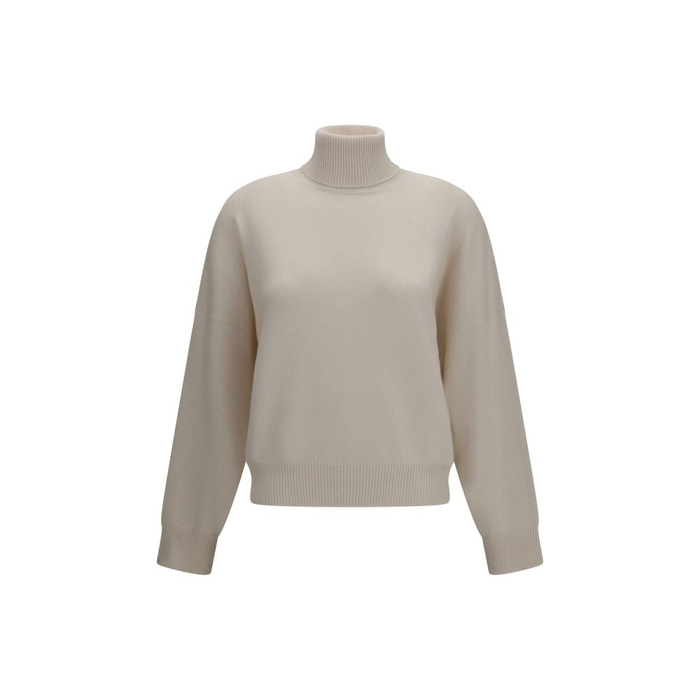 Brunello Cucinelli Beige Cashmere Turtleneck Sweater