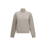 Brunello Cucinelli Beige Cashmere Turtleneck Sweater