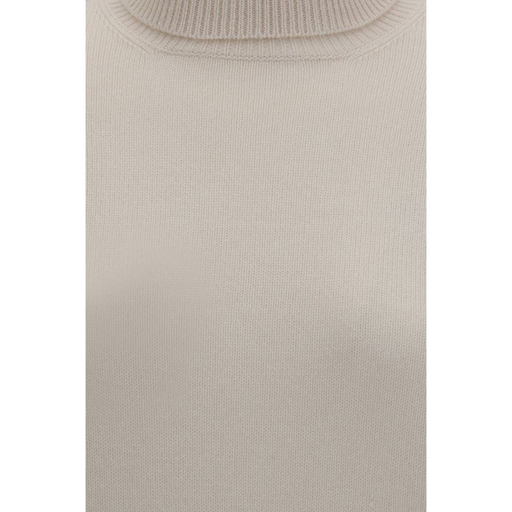Brunello Cucinelli Beige Cashmere Turtleneck Sweater