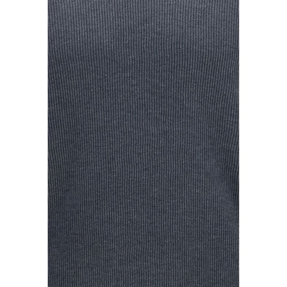 Brunello Cucinelli Gray Cotton Polo Shirt for Men