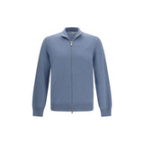 Brunello Cucinelli Blue Cashmere Cardigan for Men