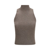 Brunello Cucinelli Brown Cashmere Sleeveless Sweater