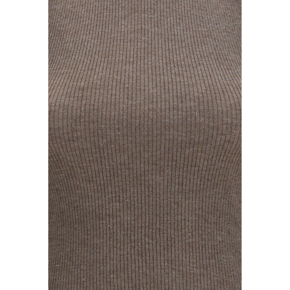 Brunello Cucinelli Brown Cashmere Sleeveless Sweater