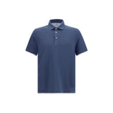 Brunello Cucinelli Blue Cotton Polo Shirt - Elegant Casual Wear