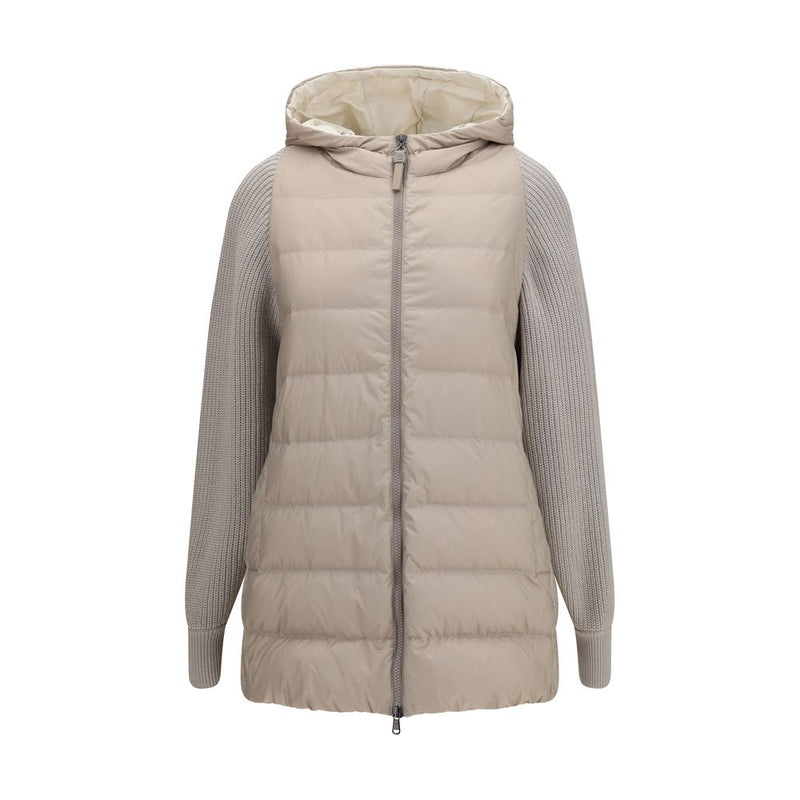 Brunello Cucinelli Gray Polyamide Full-Length Jacket for Women