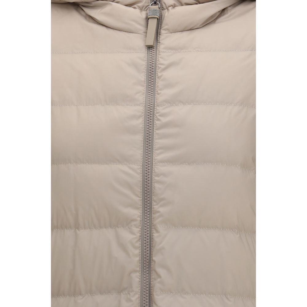 Brunello Cucinelli Gray Polyamide Full-Length Jacket for Women
