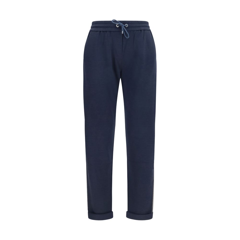 Brunello Cucinelli Blue Polyamide Casual Pants for Women