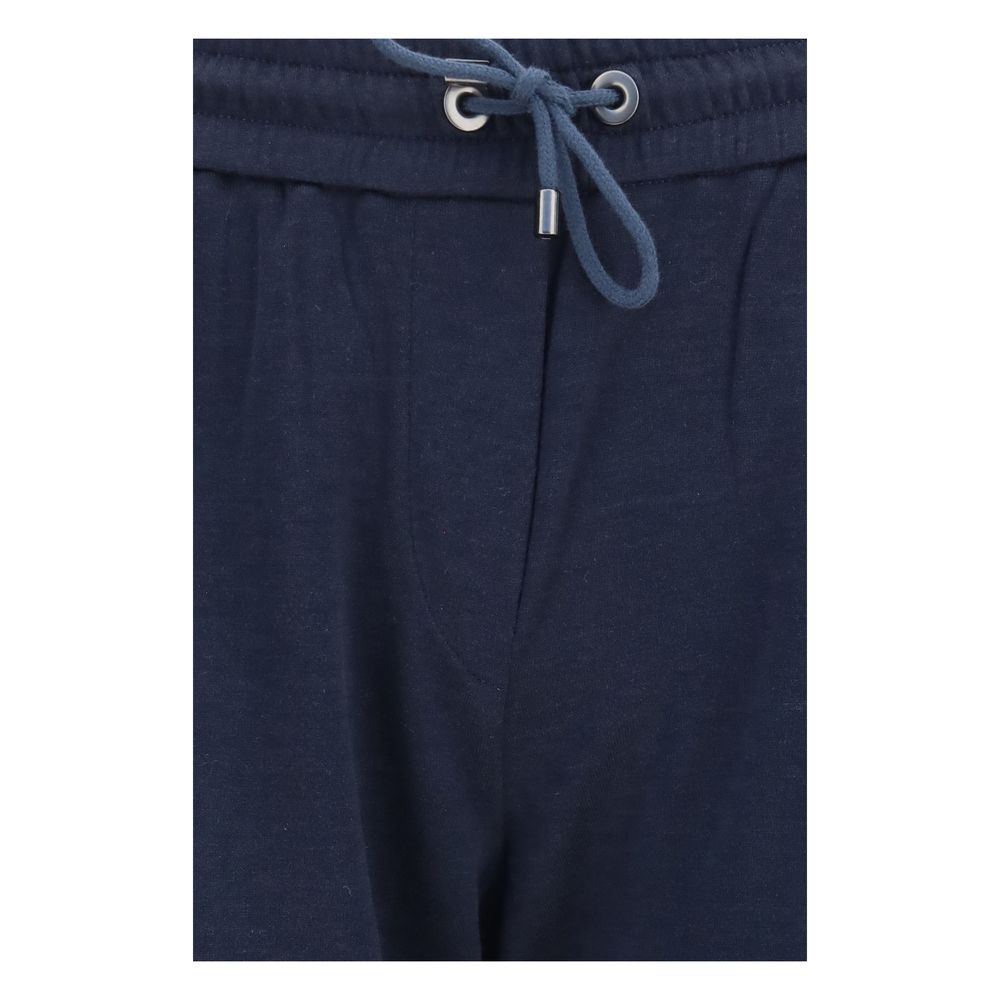 Brunello Cucinelli Blue Polyamide Casual Pants for Women