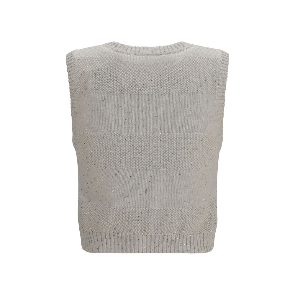 Brunello Cucinelli Beige Cotton Sweatshirt - SS26