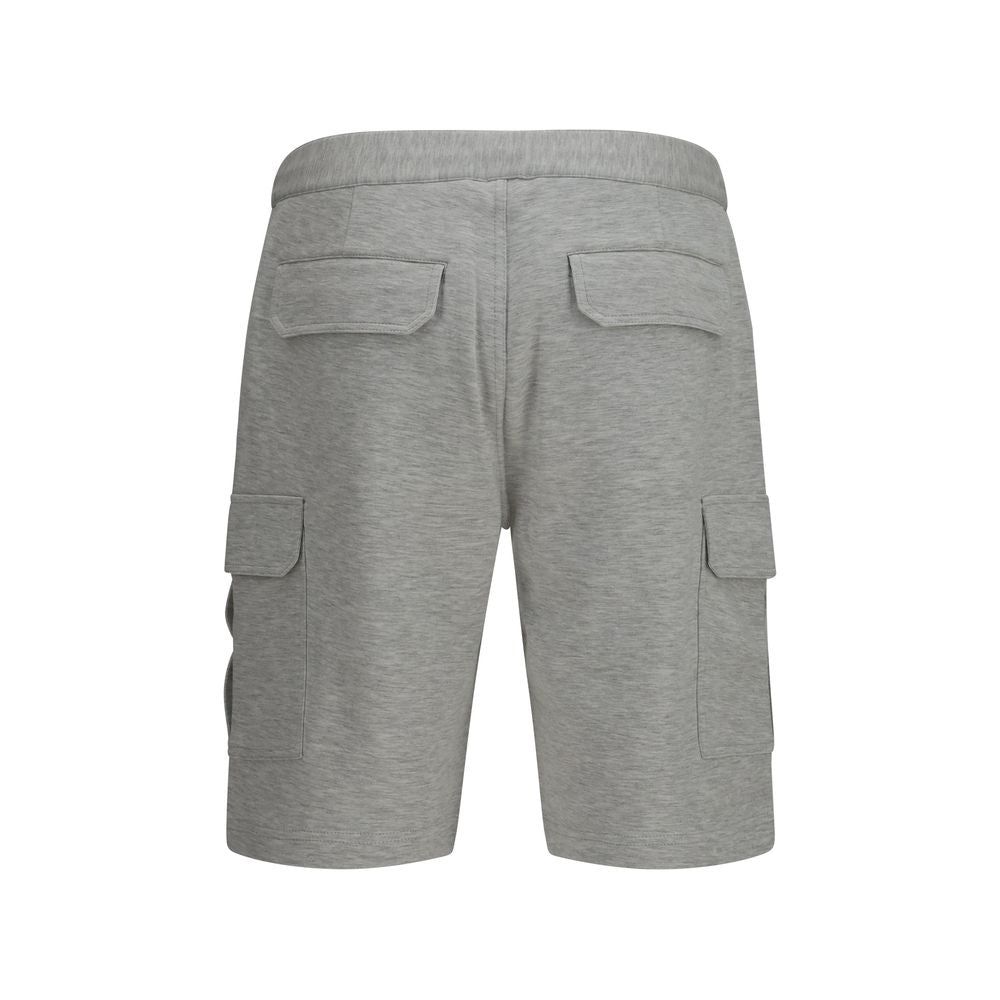 Brunello Cucinelli Gray Cotton Bermuda Shorts for Men