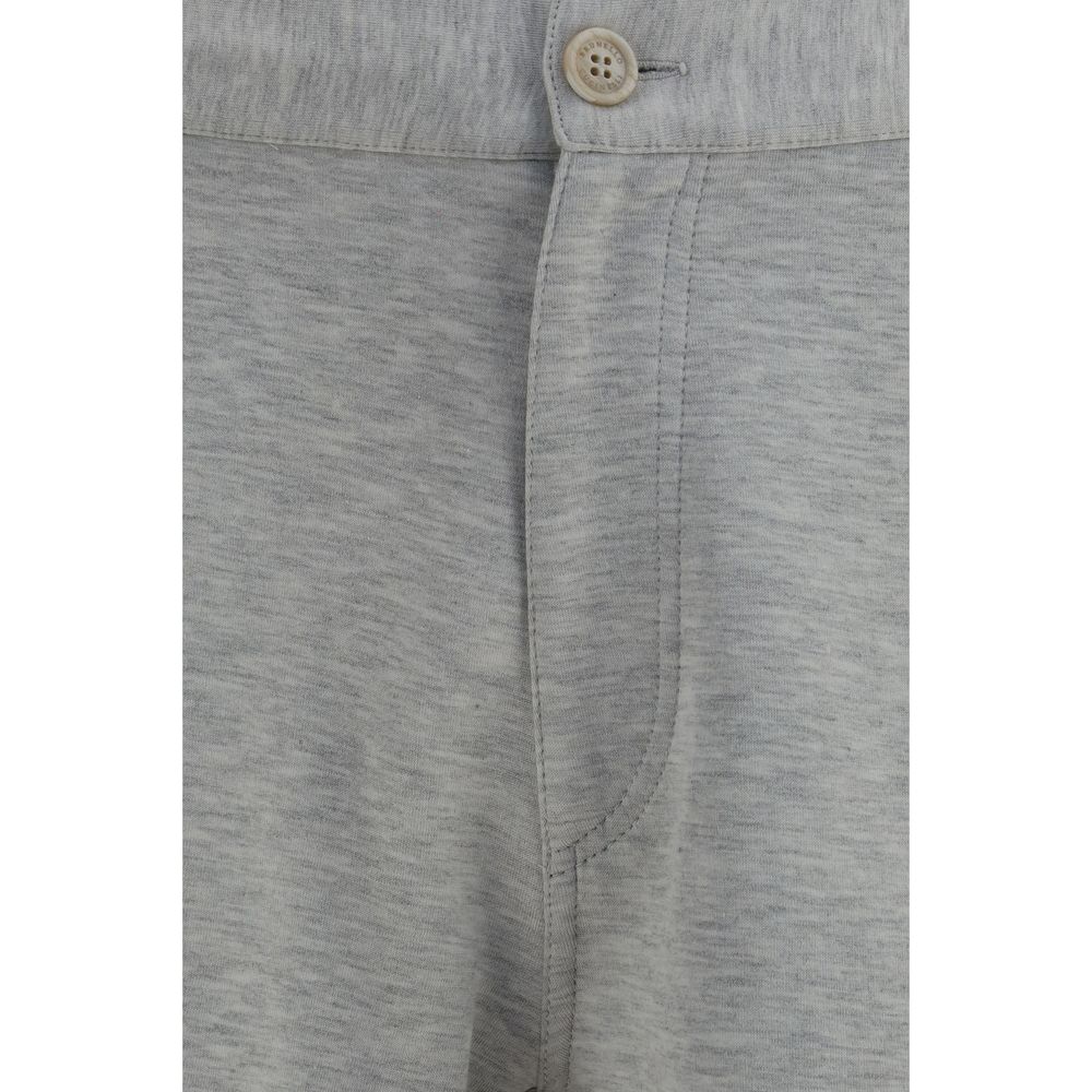 Brunello Cucinelli Gray Cotton Bermuda Shorts for Men