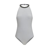 Brunello Cucinelli White Polyamide One-Piece Swimsuit