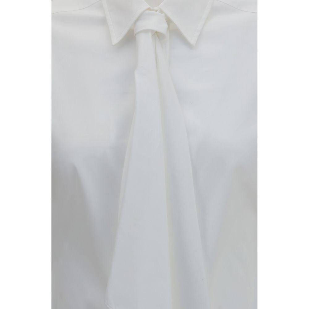 Brunello Cucinelli White Cotton Dress Shirt with Tie