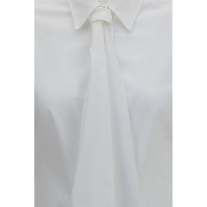 Brunello Cucinelli White Cotton Dress Shirt with Tie