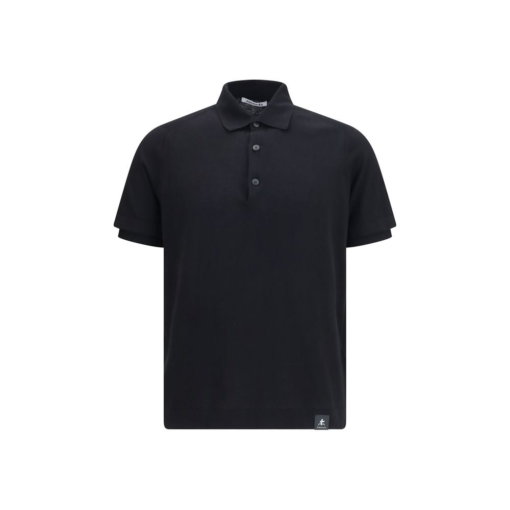 Premiata Black Cotton Polo Shirt - Modern & Refined Design