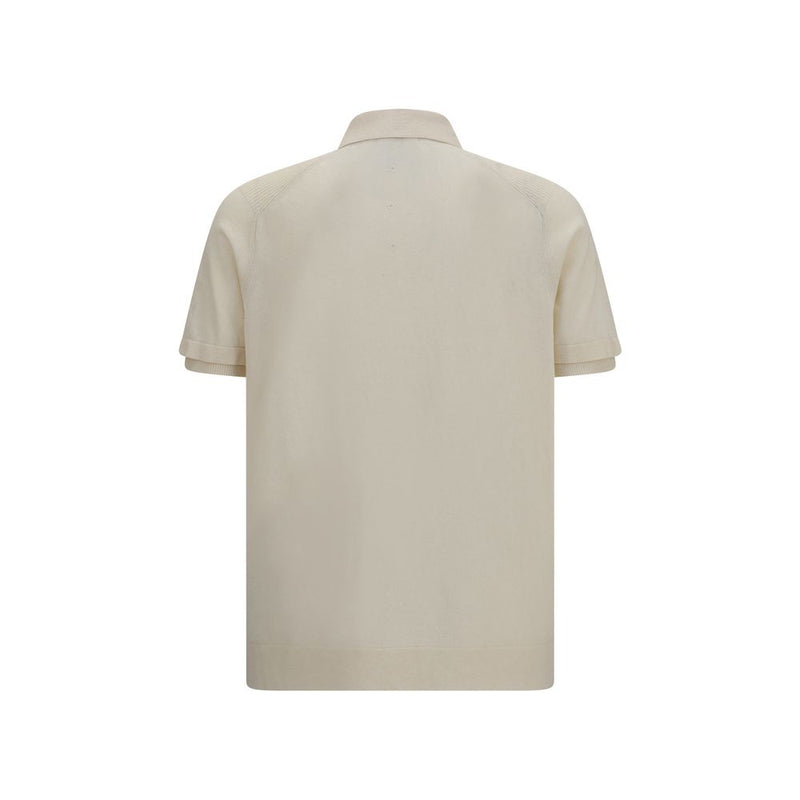 Premiata Beige Cotton Polo Shirt - Modern Fit