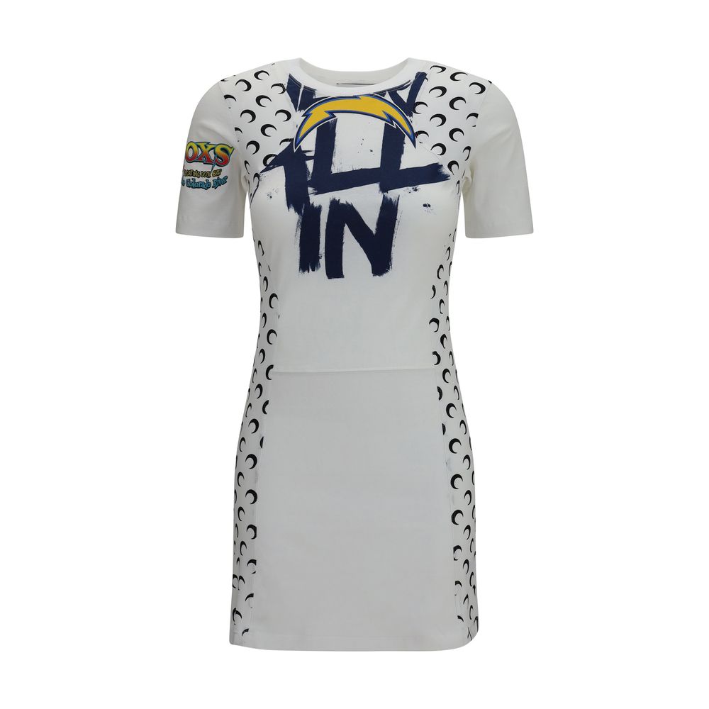 Marine Serre White Cotton Casual Dress - Sustainable Fashion