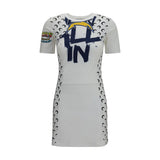 Marine Serre White Cotton Casual Dress - Sustainable Fashion