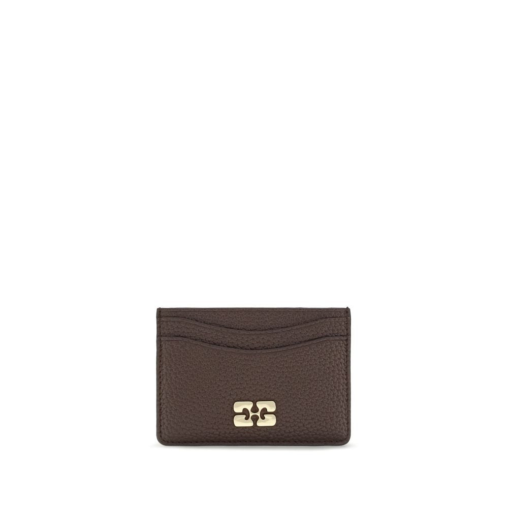 Ganni Brown Recycled Polyester Wallet - Eco-Friendly Accessory