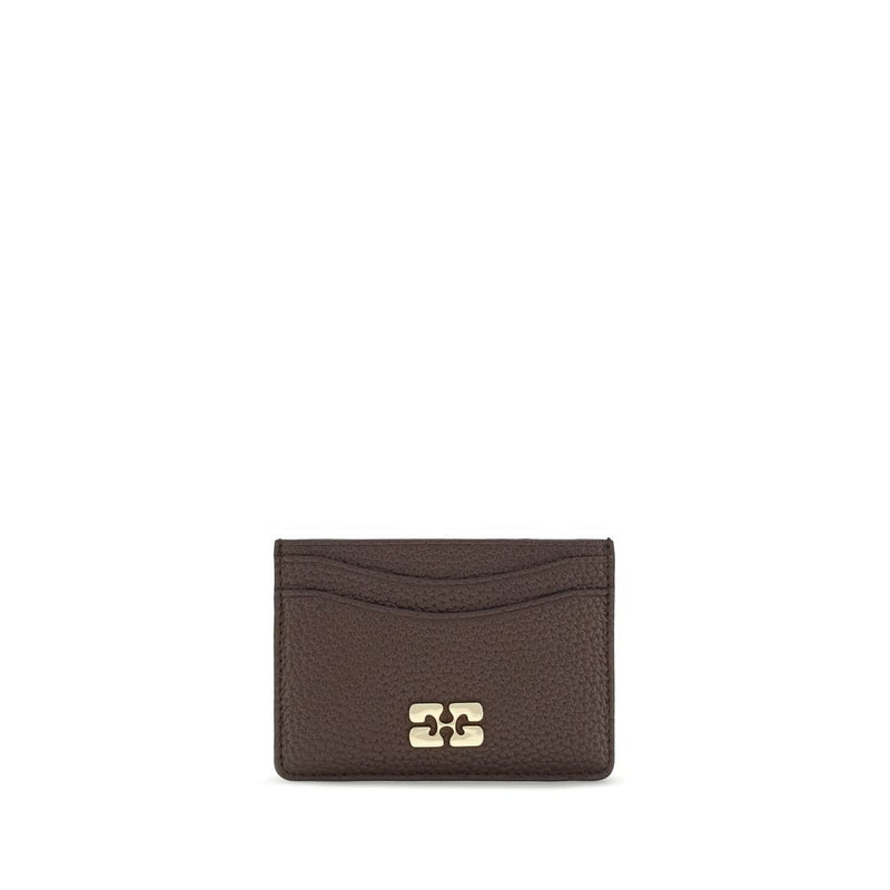 Ganni Brown Recycled Polyester Wallet - Eco-Friendly Accessory