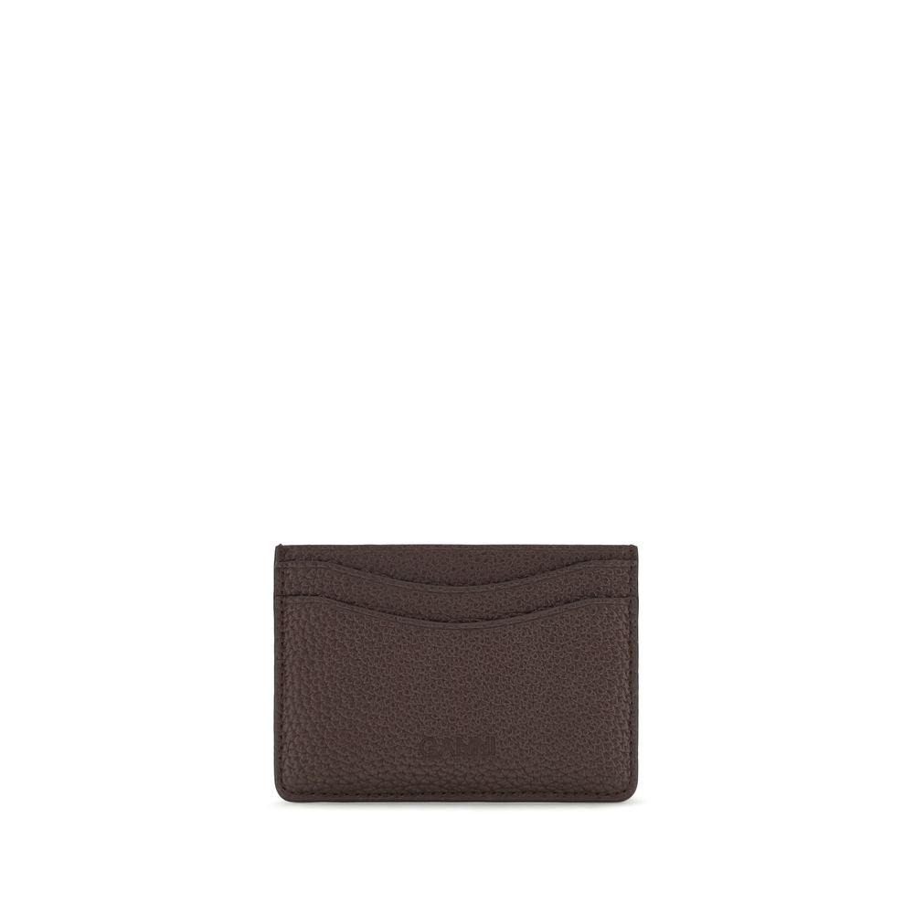 Ganni Brown Recycled Polyester Wallet - Eco-Friendly Accessory
