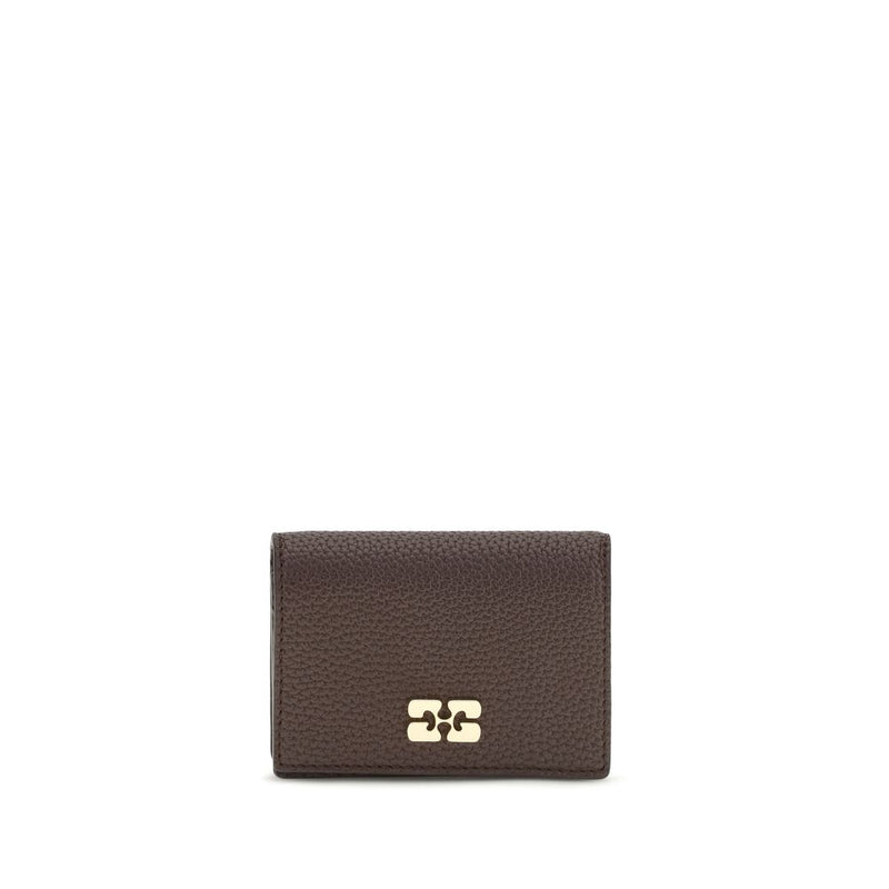 Ganni Brown Recycled Polyester Wallet - Modern & Functional Design