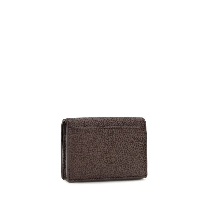 Ganni Brown Recycled Polyester Wallet - Modern & Functional Design