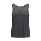 Brunello Cucinelli Gray Cashmere Sleeveless T-Shirt