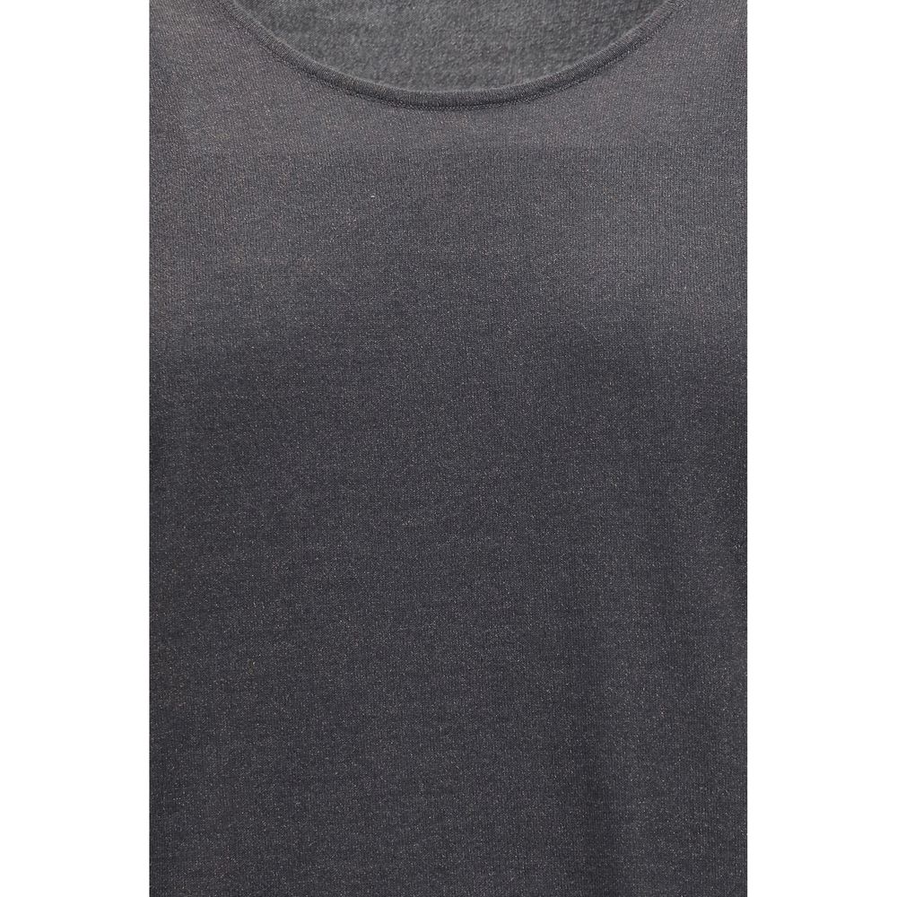Brunello Cucinelli Gray Cashmere Sleeveless T-Shirt