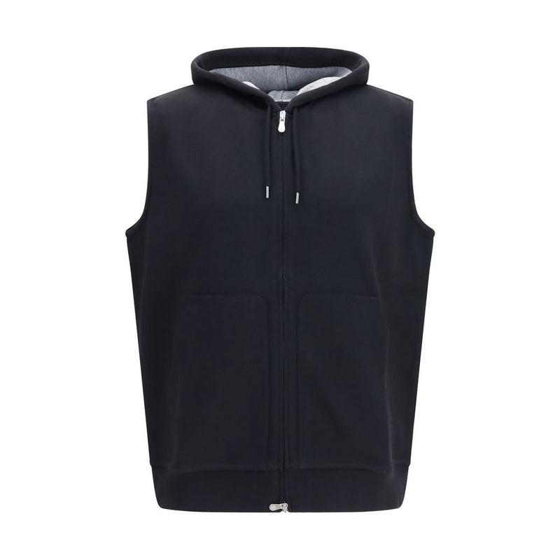 Brunello Cucinelli Black Cotton Sweatshirt - Contemporary Design