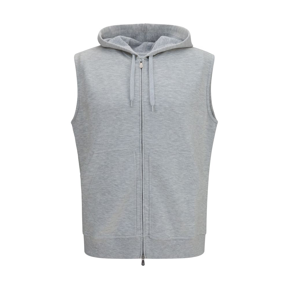 Brunello Cucinelli Gray Cotton Sweatshirt for Men