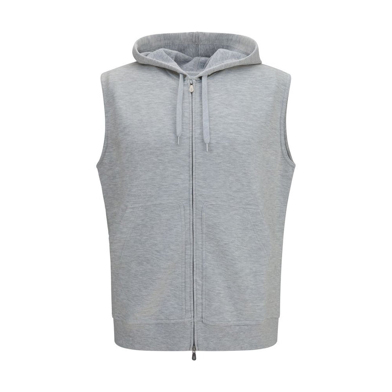 Brunello Cucinelli Gray Cotton Sweatshirt for Men