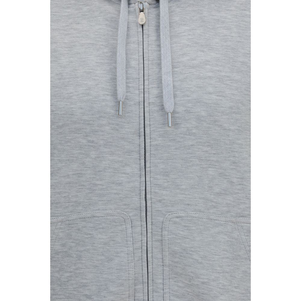 Brunello Cucinelli Gray Cotton Sweatshirt for Men