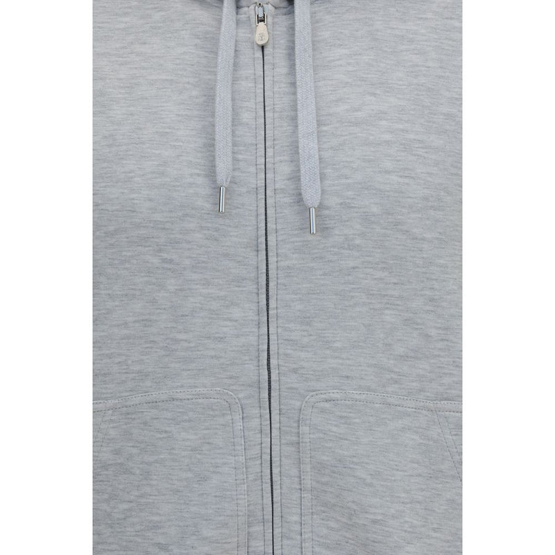 Brunello Cucinelli Gray Cotton Sweatshirt for Men
