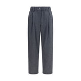 Brunello Cucinelli Gray Wool Oves Aries Casual Pants