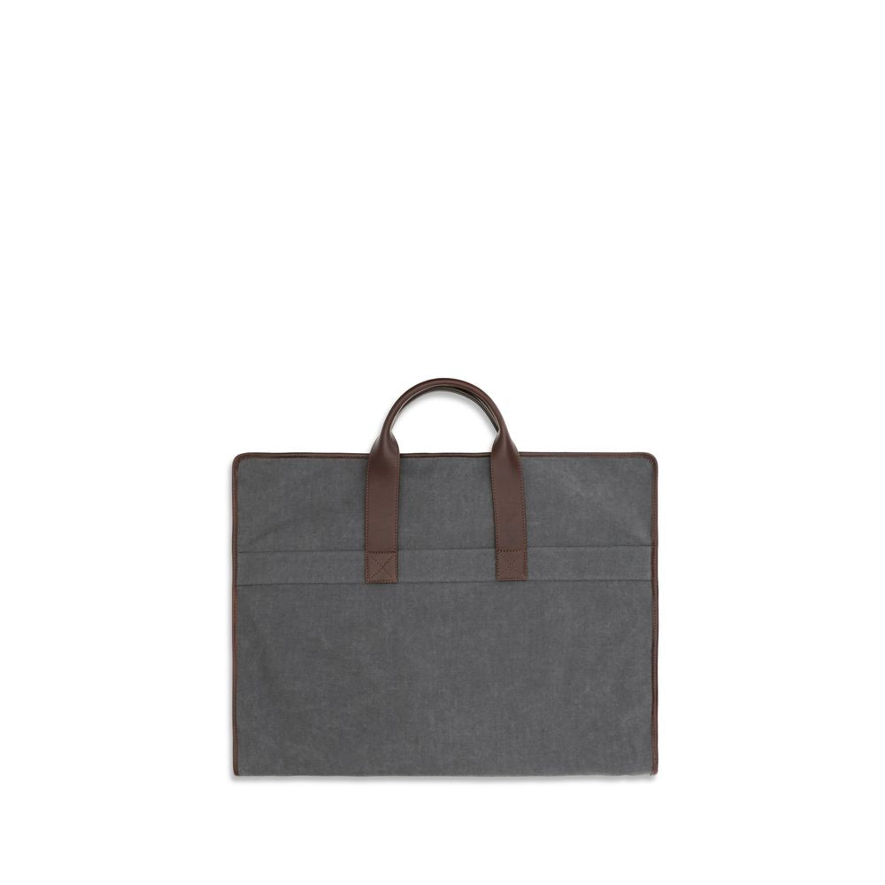 Brunello Cucinelli Garment Bag in Gray Techno Fabric