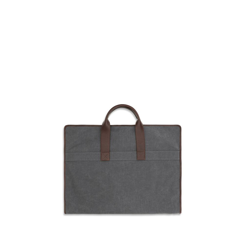 Brunello Cucinelli Gray Garment Bag - Techno Fabric & Leather
