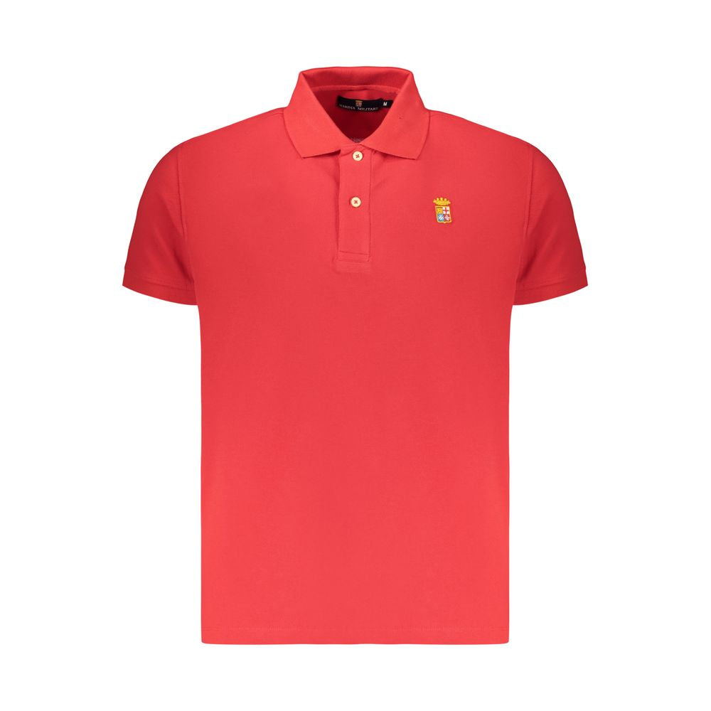 Marina Militare Polo Homme en Coton Rouge