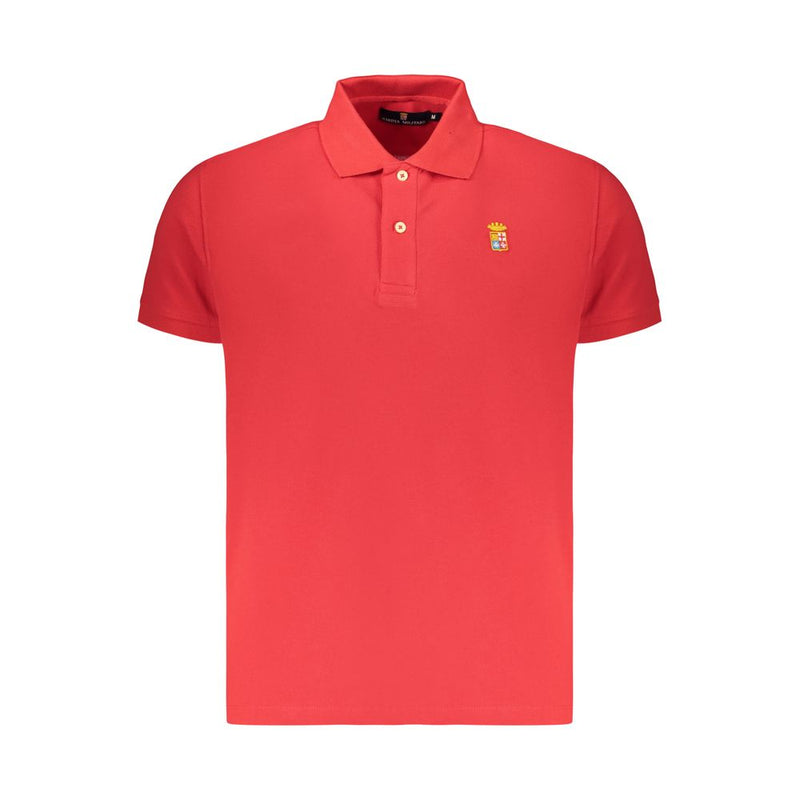 Marina Militare Polo Homme en Coton Rouge