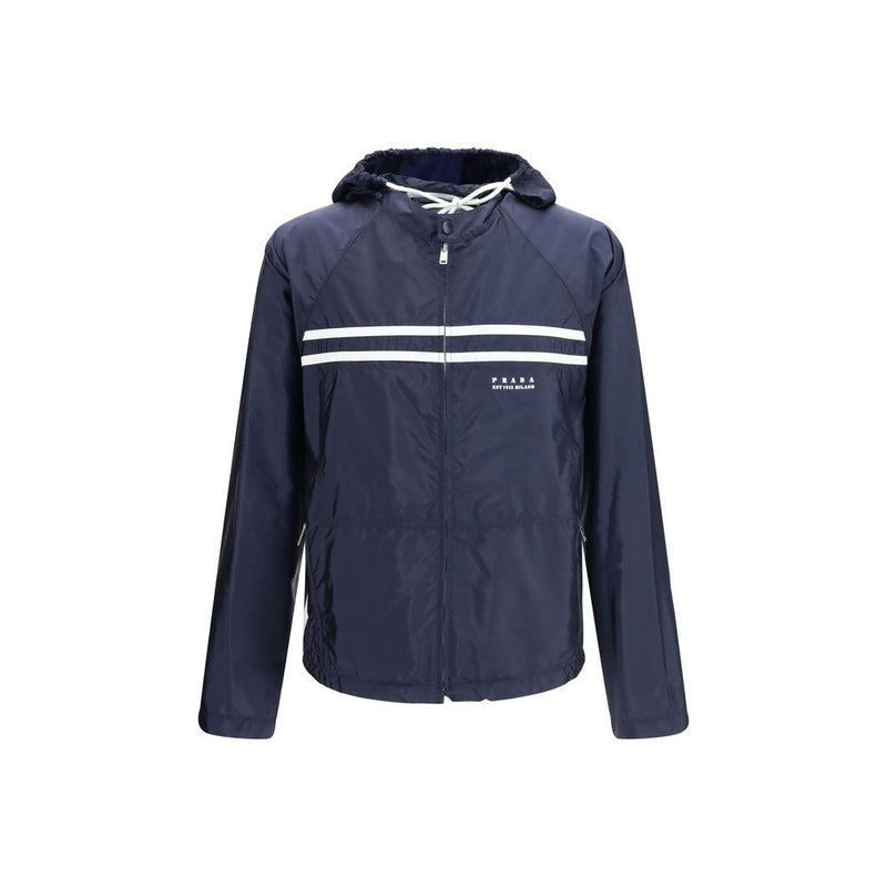 Prada Blue Nylon Shell Jacket - Oversize Re-Nylon Design