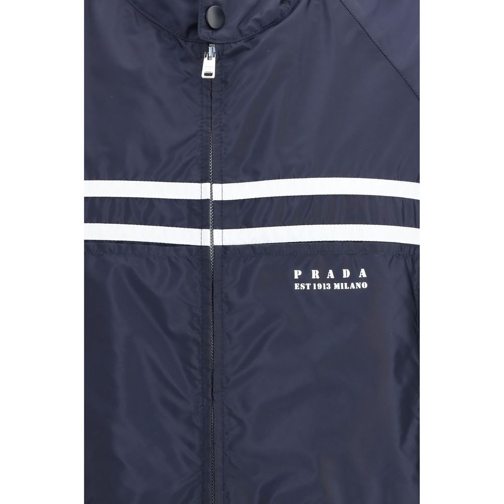 Prada Blue Nylon Shell Jacket - Oversize Re-Nylon Design