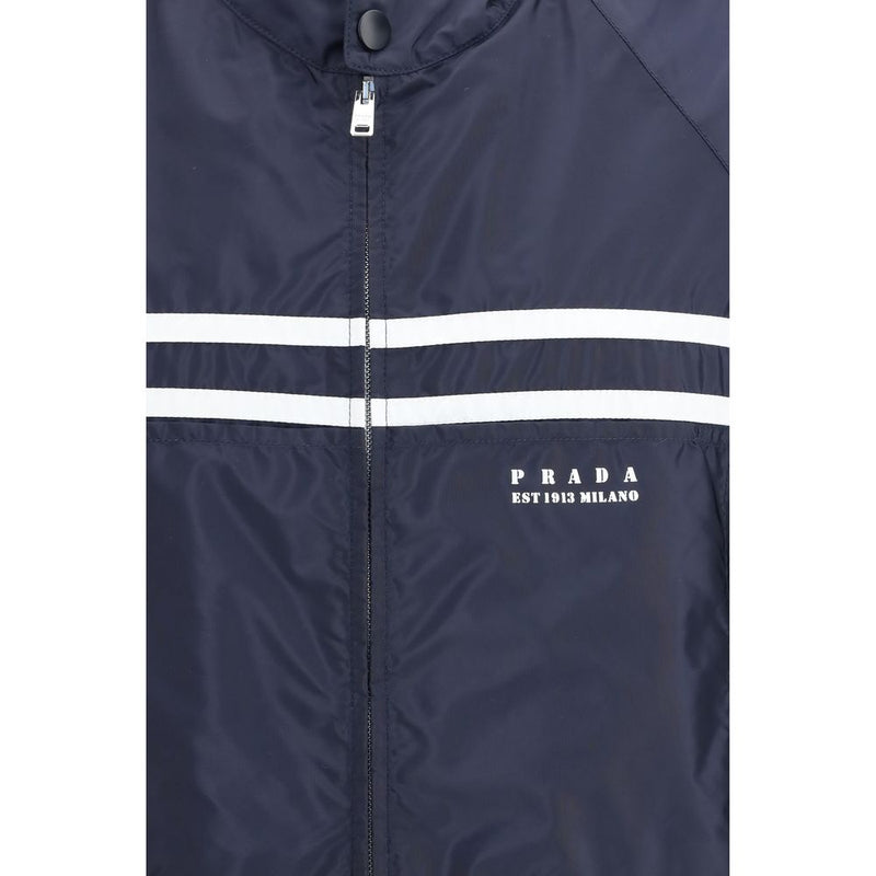 Prada Blue Nylon Shell Jacket - Oversize Re-Nylon Design