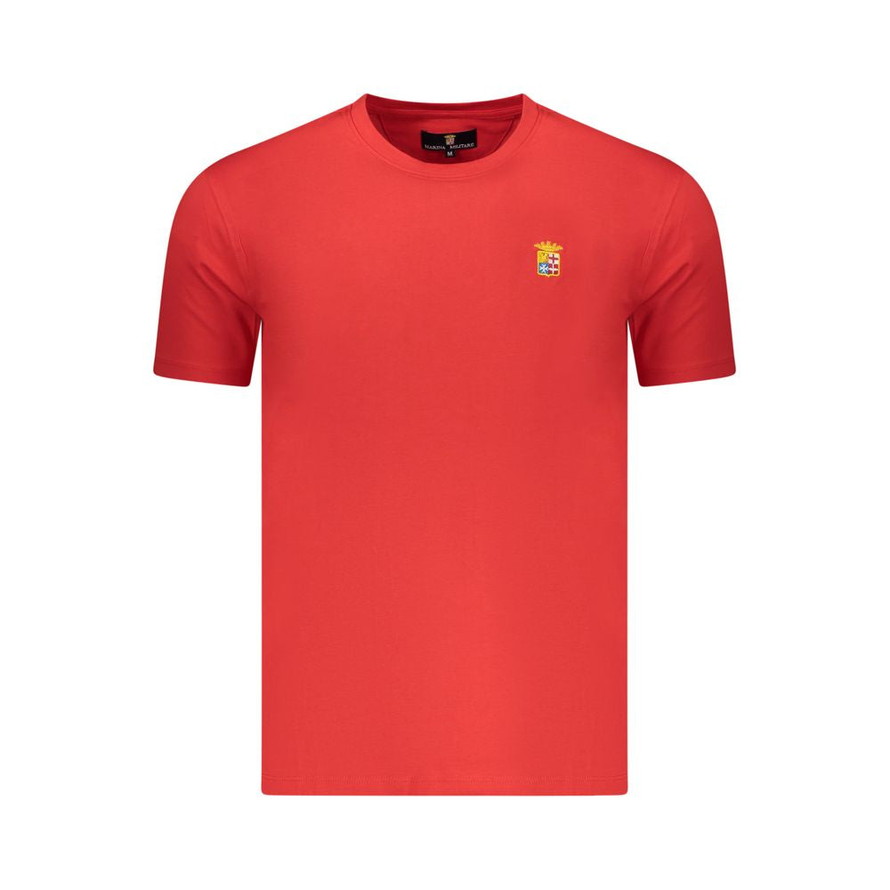 Marina Militare T-Shirt en Coton Rouge pour Homme