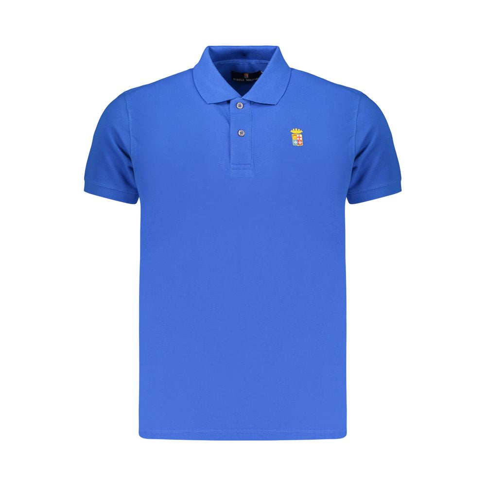 Marina Militare Polo en Coton Bleu pour Hommes