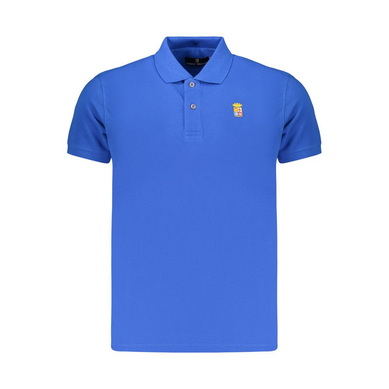 Marina Militare Polo en Coton Bleu pour Hommes