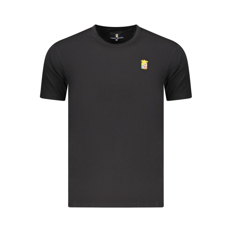 Marina Militare Black Cotton Men's T-Shirt