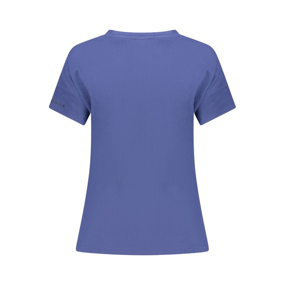 North Sails Blue Cotton Women T-Shirt - Effortless Style