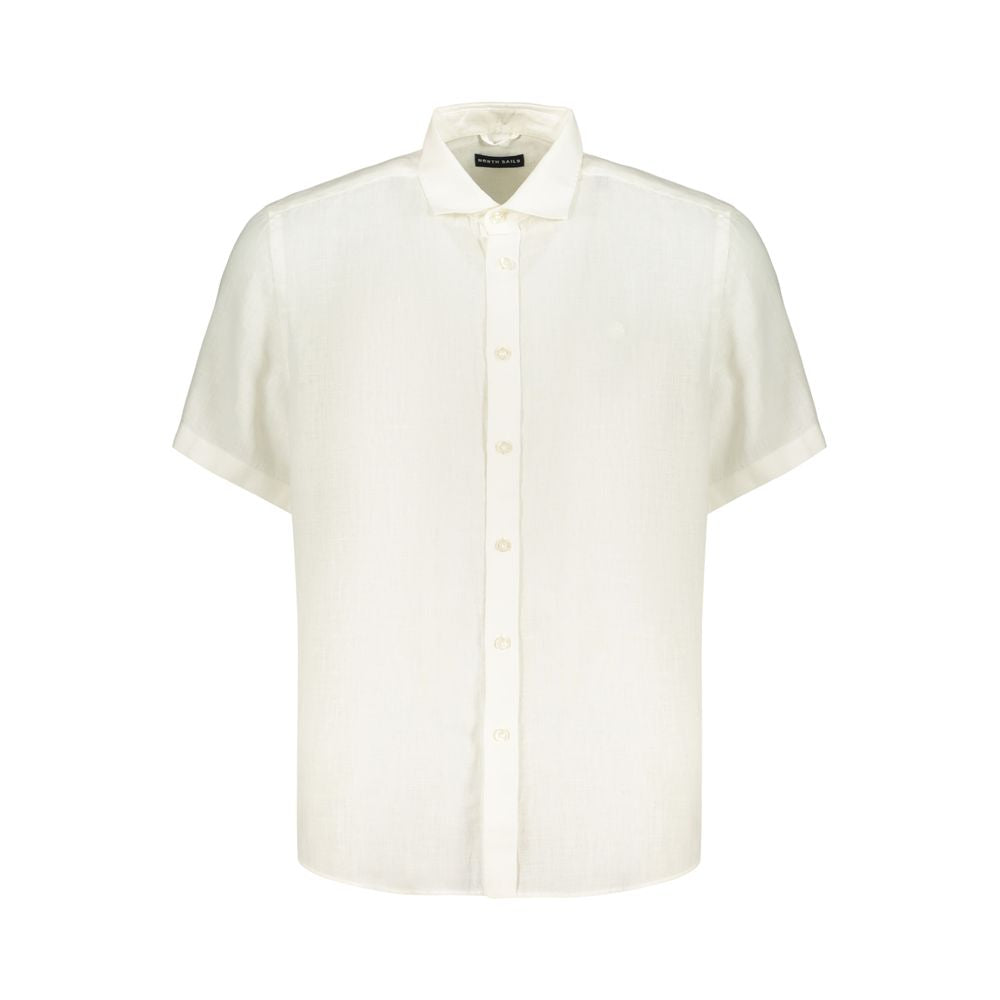 North Sails White Linen Men's Shirt - Stylish & Breathable