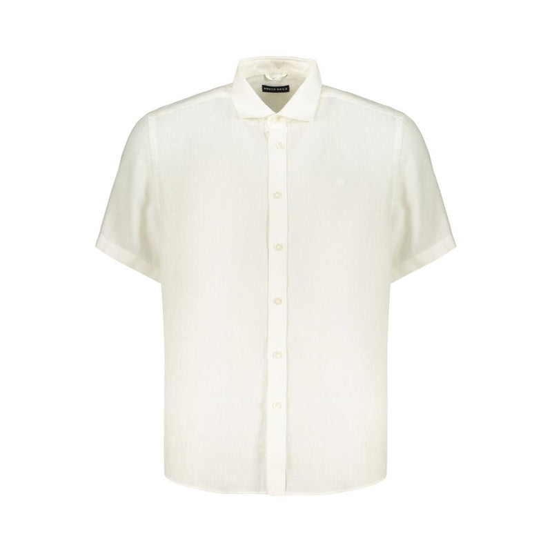 North Sails White Linen Men's Shirt - Stylish & Breathable